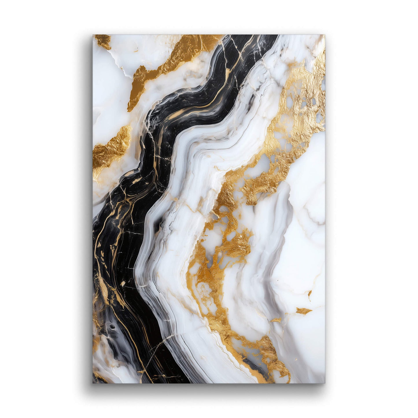 Luxurious Marble Golden Black No. 3-Wall Art AI