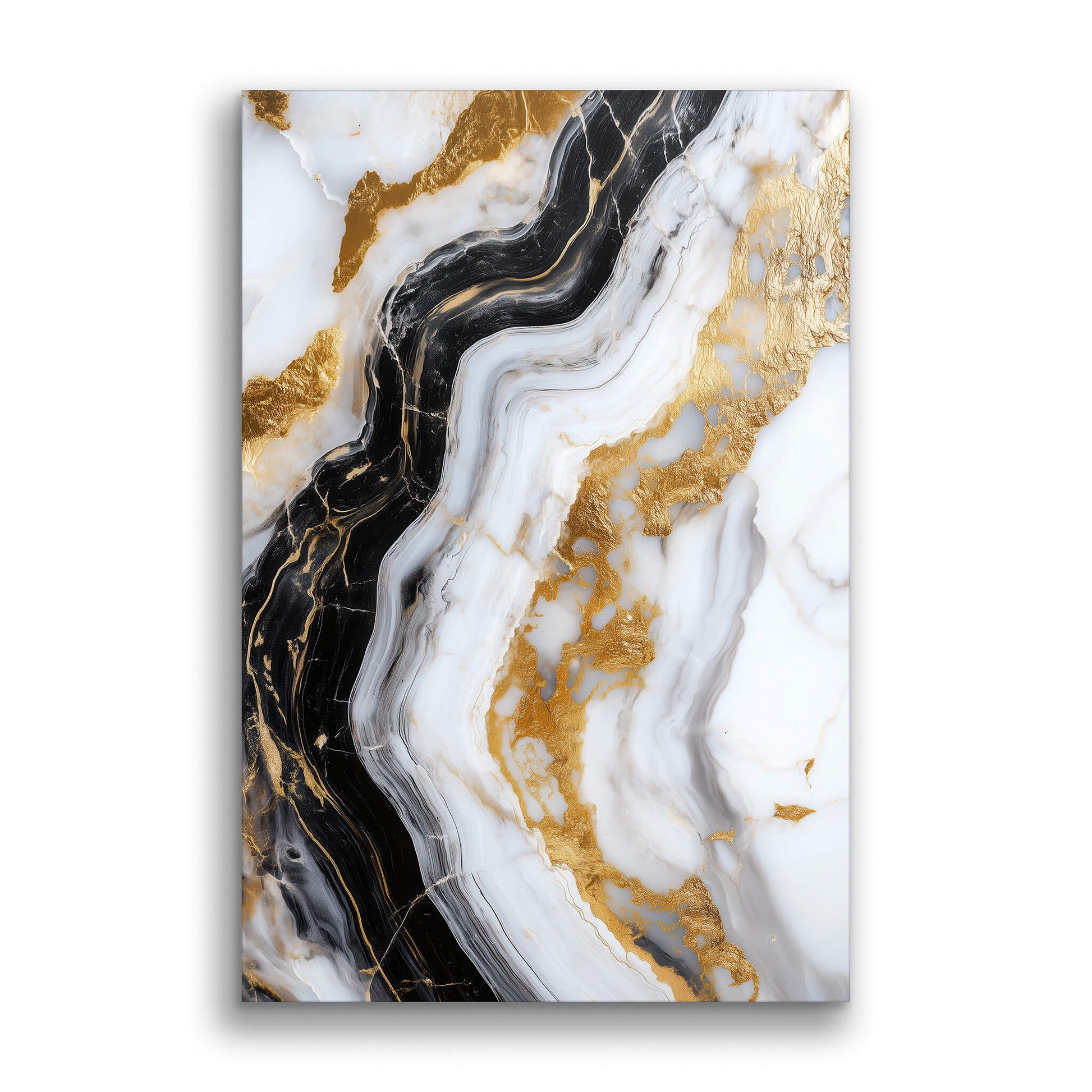 Luxurious Marble Golden Black No. 3-Wall Art AI