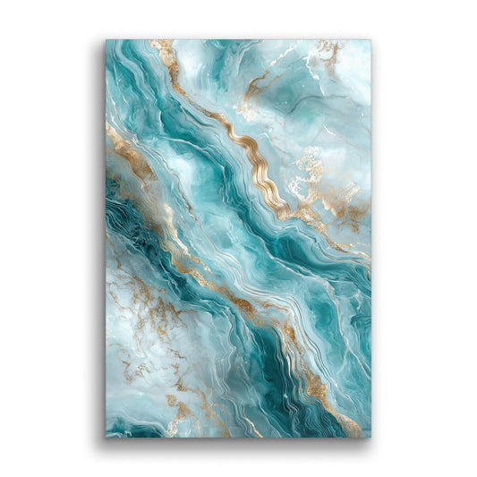 Icy Blue Marble No. 1-Wall Art AI