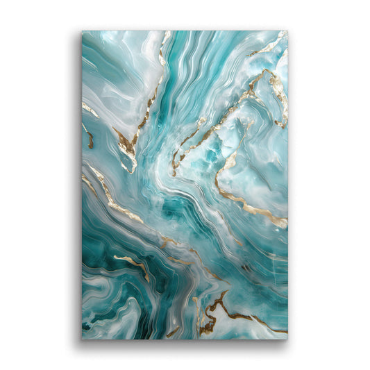 Icy Blue Marble No. 2-Wall Art AI