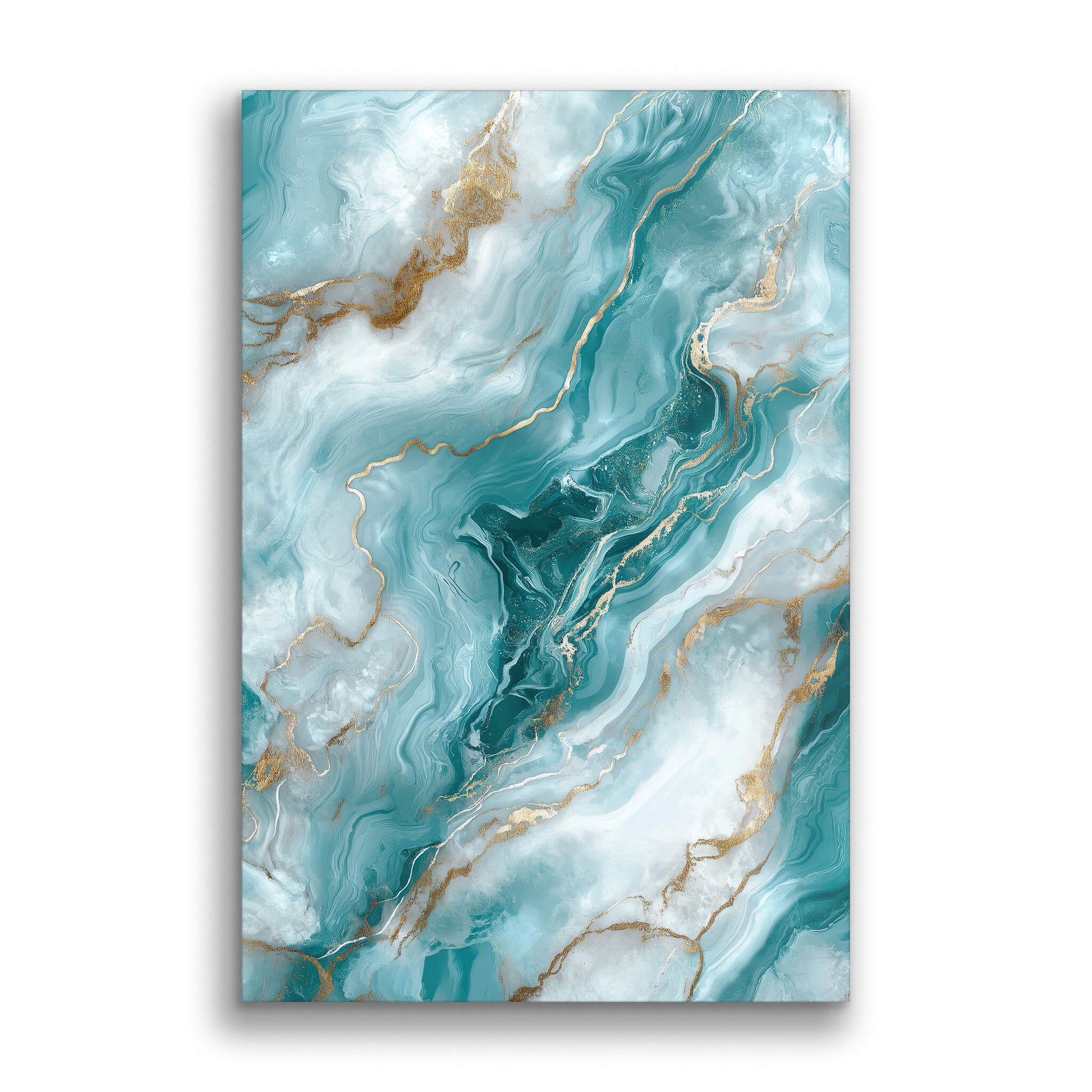 Icy Blue Marble No. 3-Wall Art AI
