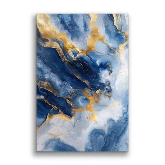 Golden Sapphire Dream No. 1-Wall Art AI