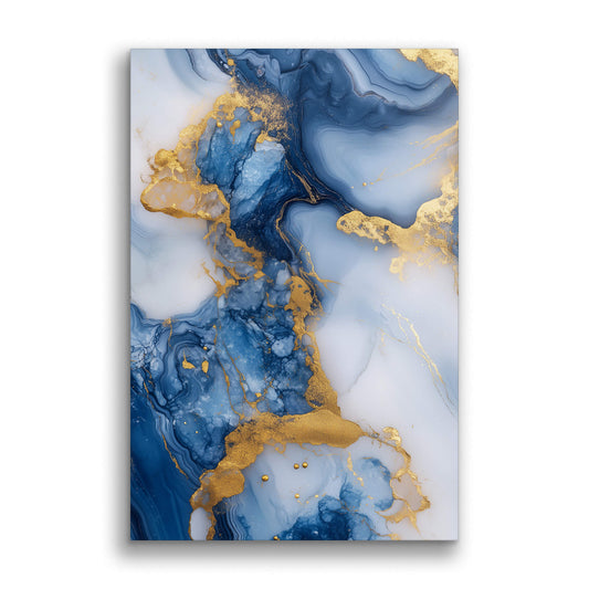 Golden Sapphire Dream No. 2-Wall Art AI