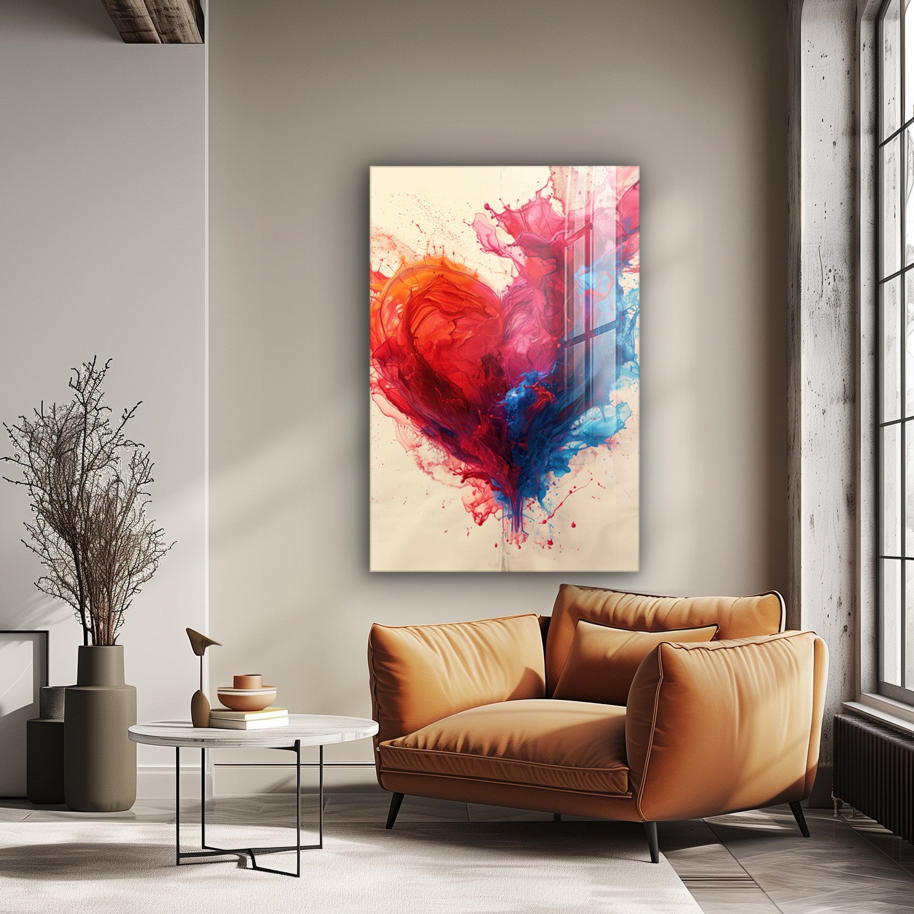 Lovely Pulse of Colors - Hochwertige Wandkunst in stilvollem Interieur