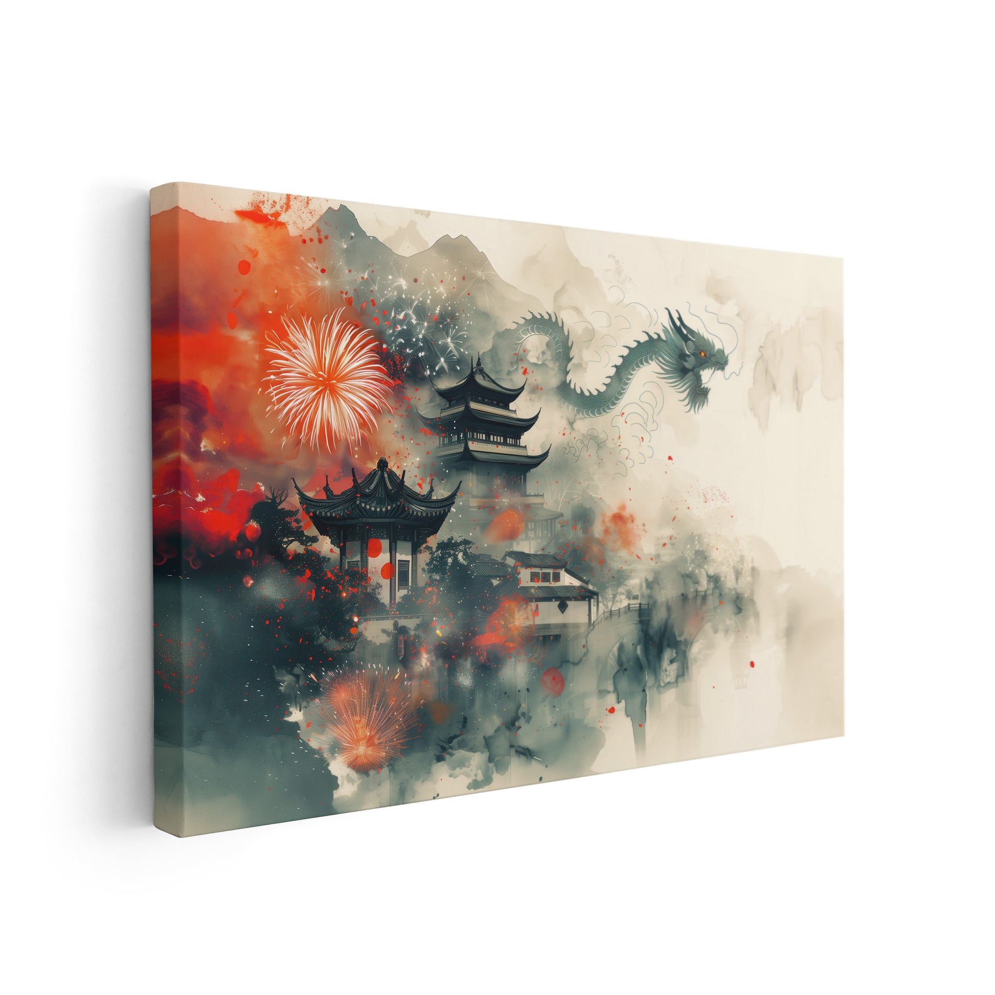 Chinese New Year - Premium Leinwand-Wandbild als asiatische Kunst