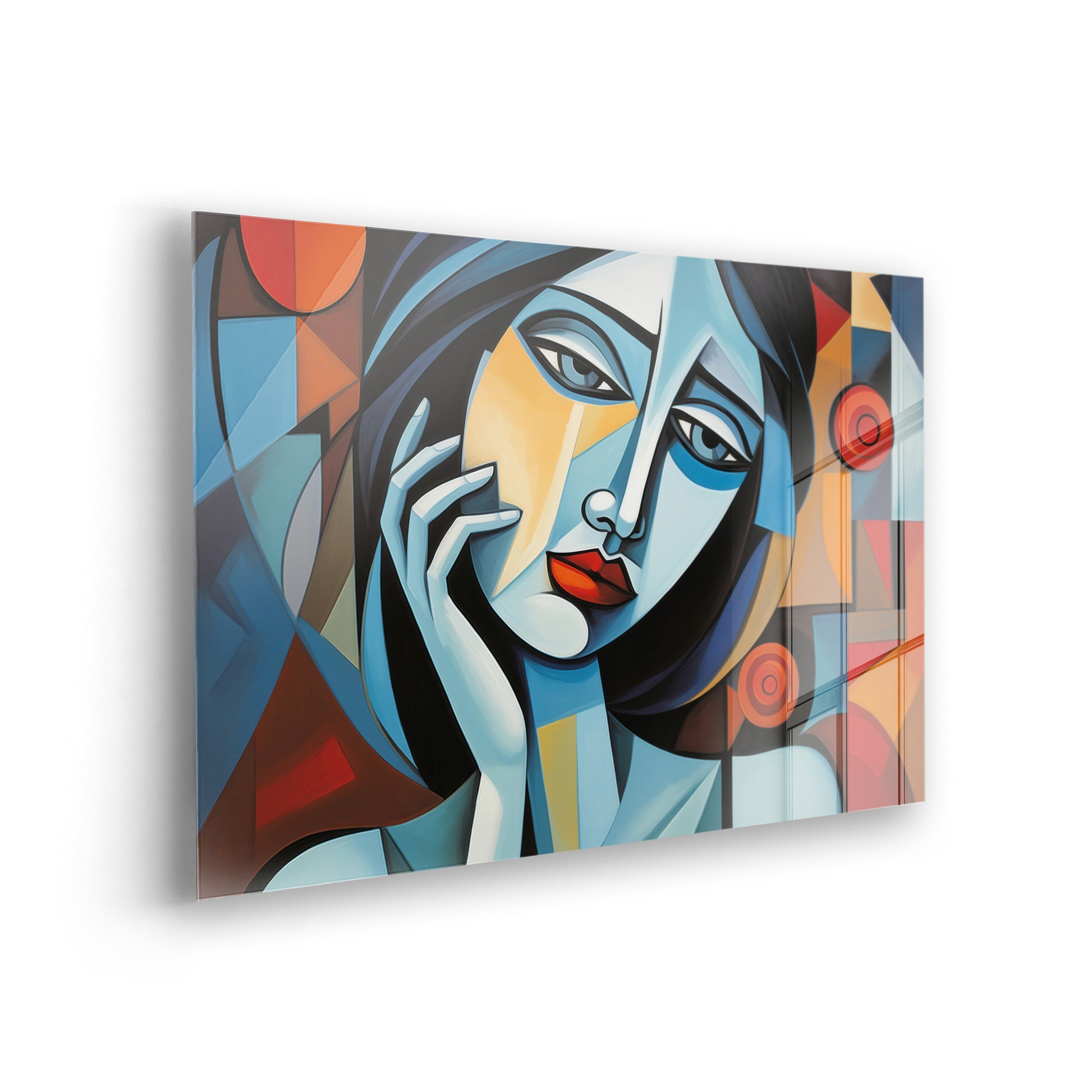 Contemplative Blues - Klassische Kunst als Acrylglas-Wandbild von Pablo Picasso