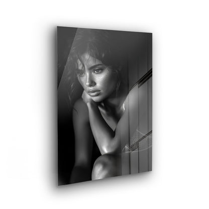 Silent Beauty - Schwarz-Weiß Foto als Acrylglas Wandbild