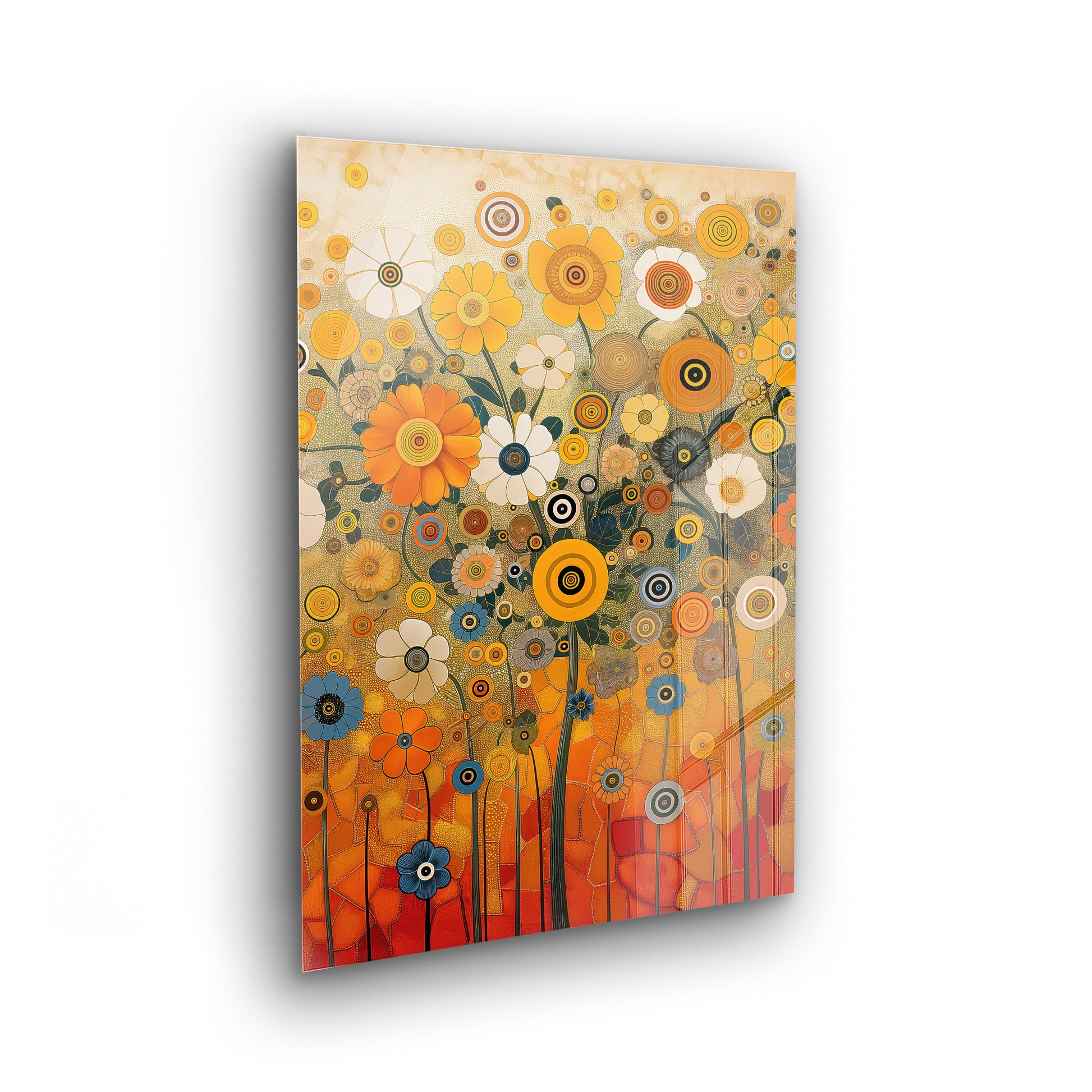 Blooming Symphony - Klassische Kunst als Acrylglas-Wandbild von Gustav Klimt