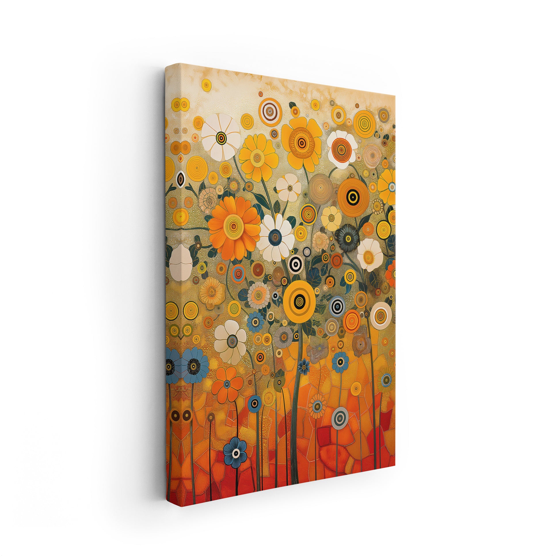 Blooming Symphony - Klassische Leinwand-Wandkunst von Gustav Klimt