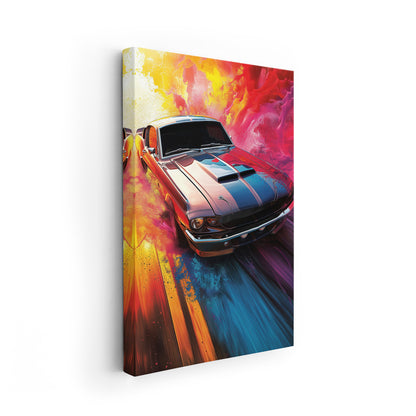 Chromatic Horsepower - bunte Kunst auf hochwertiger Leinwand