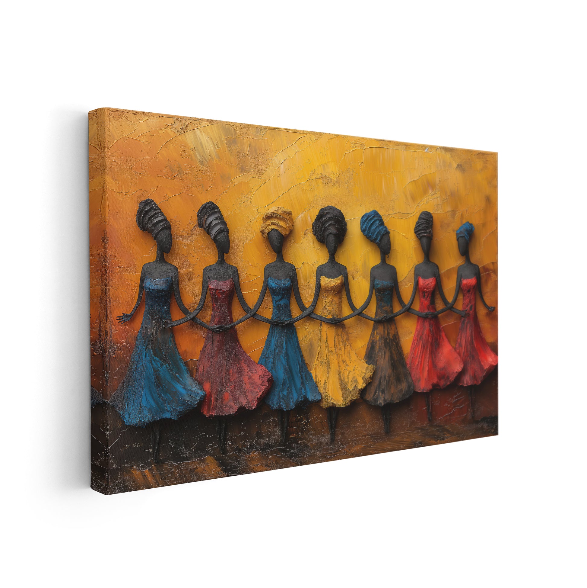 Dance of Unity - Afrikanische Kunst auf hochwertiger Leinwand