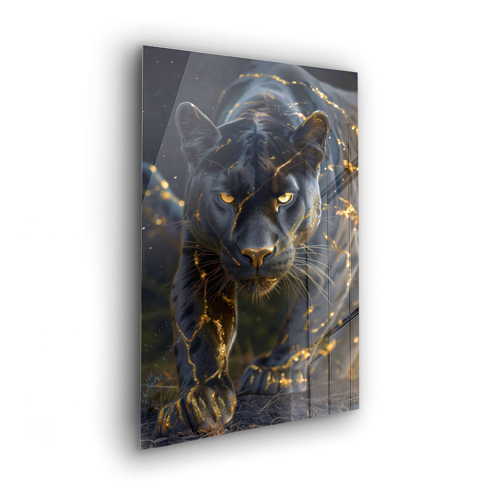 Majestic Shadow - Stilvolle Goldene Bilder als Acrylglas-Wandbild