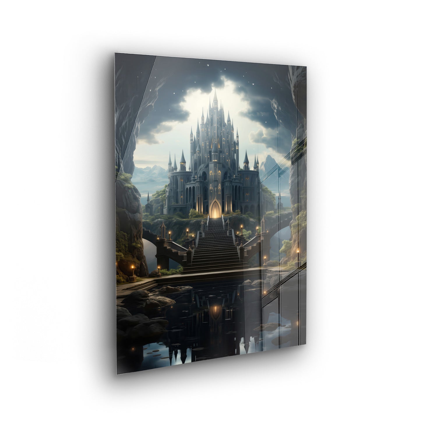Midnight Citadel - Elegante Landschaftsbilder als Acrylglas-Wandbild