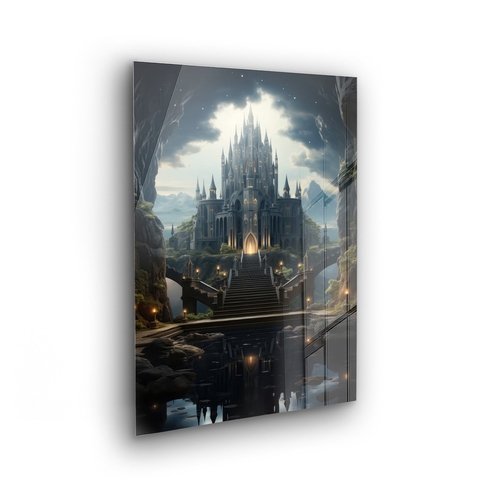 Midnight Citadel - Elegante Landschaftsbilder als Acrylglas-Wandbild