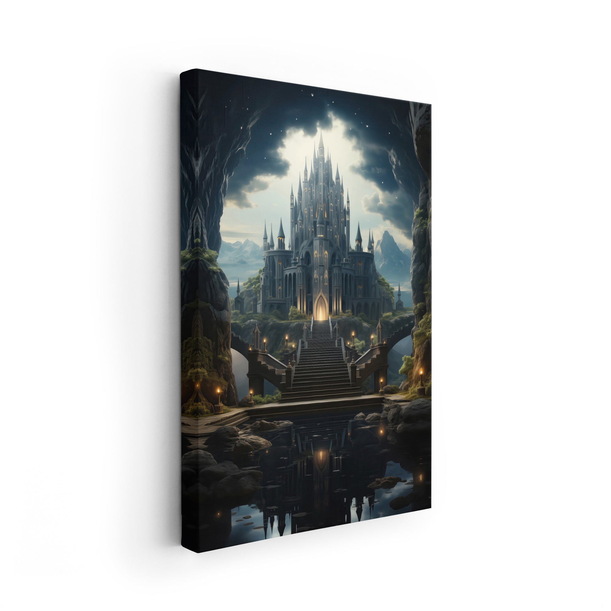 Midnight Citadel - Zeitlose Landschaft Bilder auf Leinwand