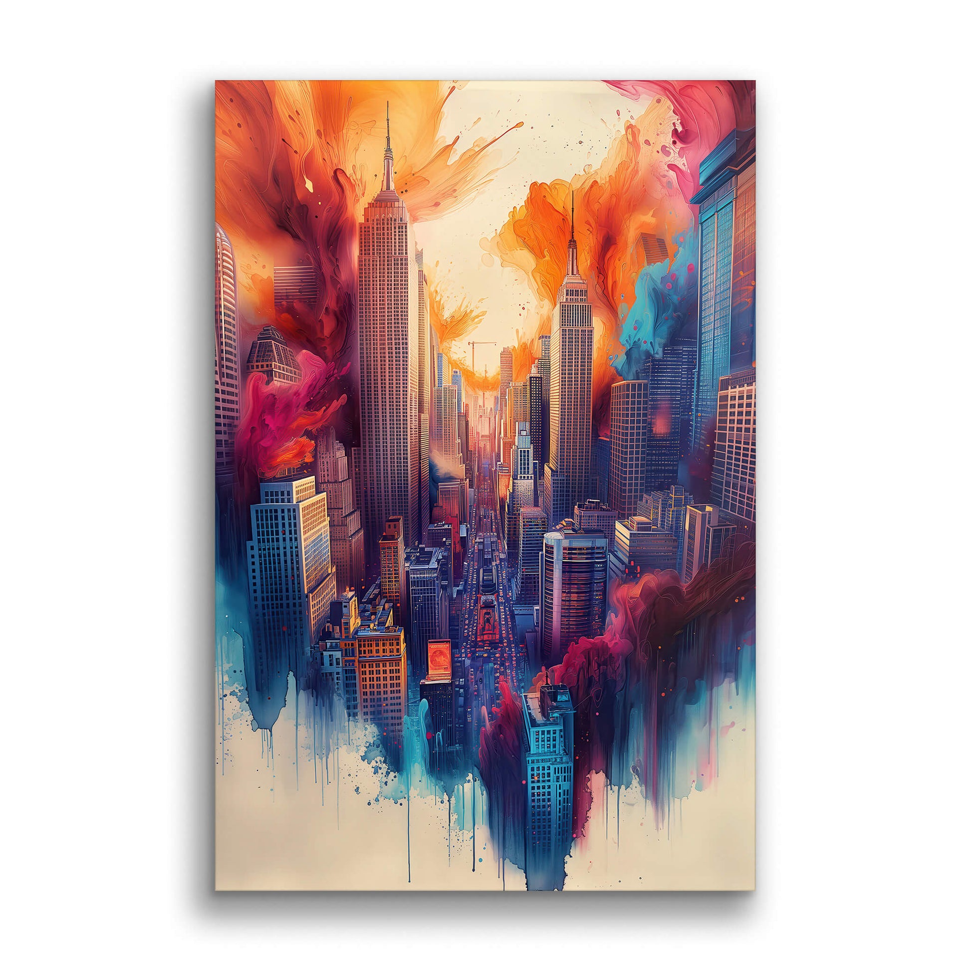 Metropolitan Color Surge-Wall Art AI
