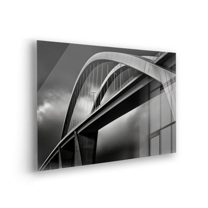 Sky and Structure - Schwarz-Weiß Foto als Acrylglas Wandbild