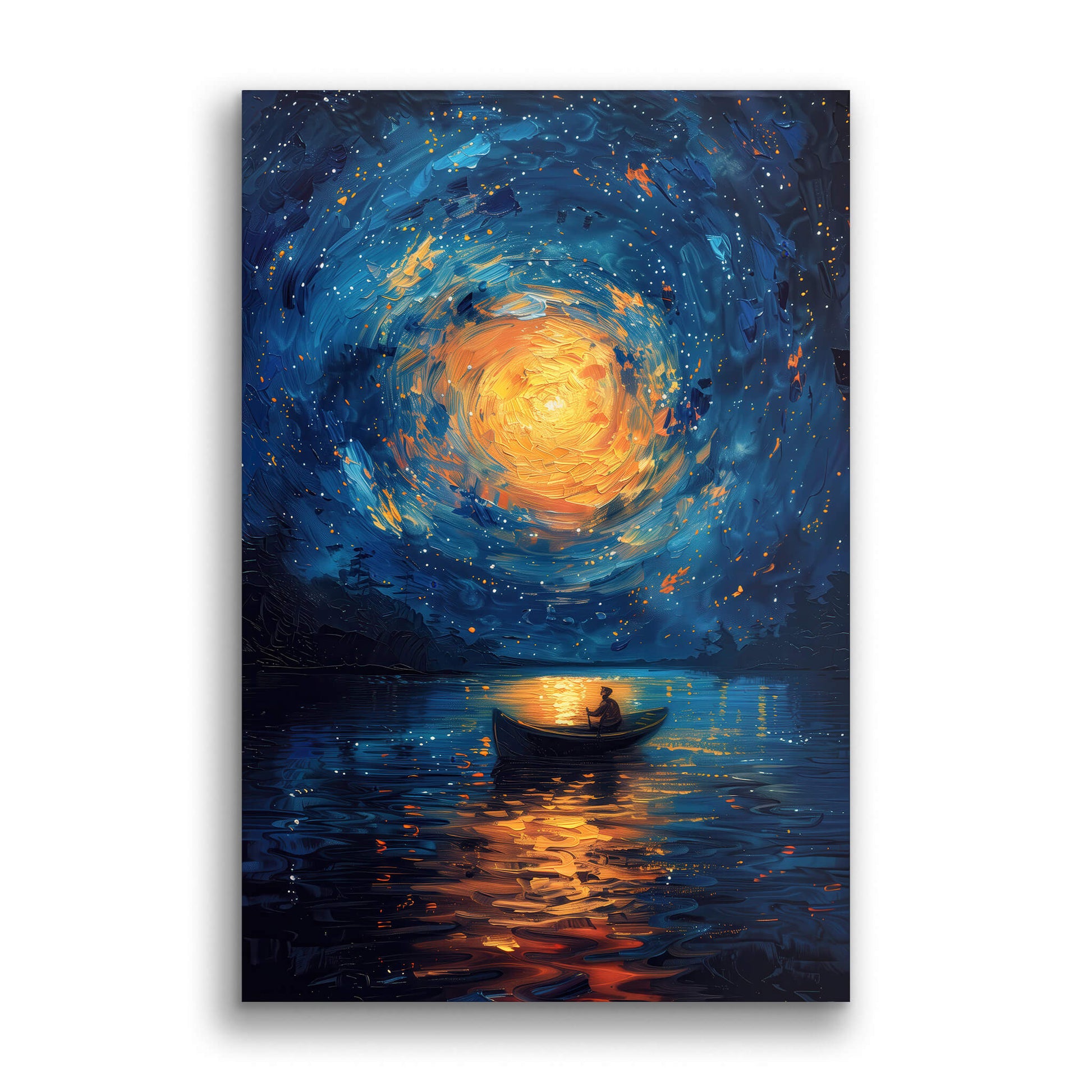 Boat under the Stars-Wall Art AI