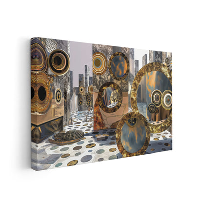 City of Reflections - Klassische Leinwand-Wandkunst von Gustav Klimt