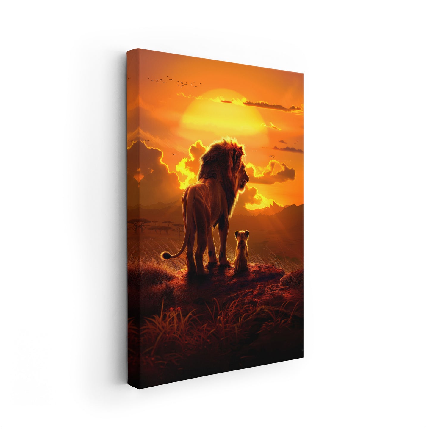Lion King - Afrikanische Kunst auf hochwertiger Leinwand