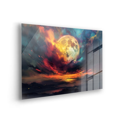 Moonlight in Color Frenzy - bunte Kunst als Acrylglas Wandbild