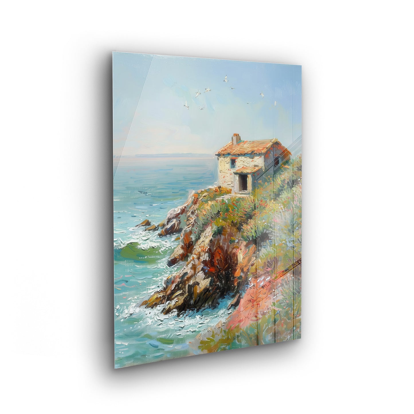 The House by the Sea - Klassische Kunst als Acrylglas-Wandbild von Claude Monet