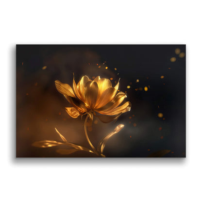 Golden Flower-Wall Art AI