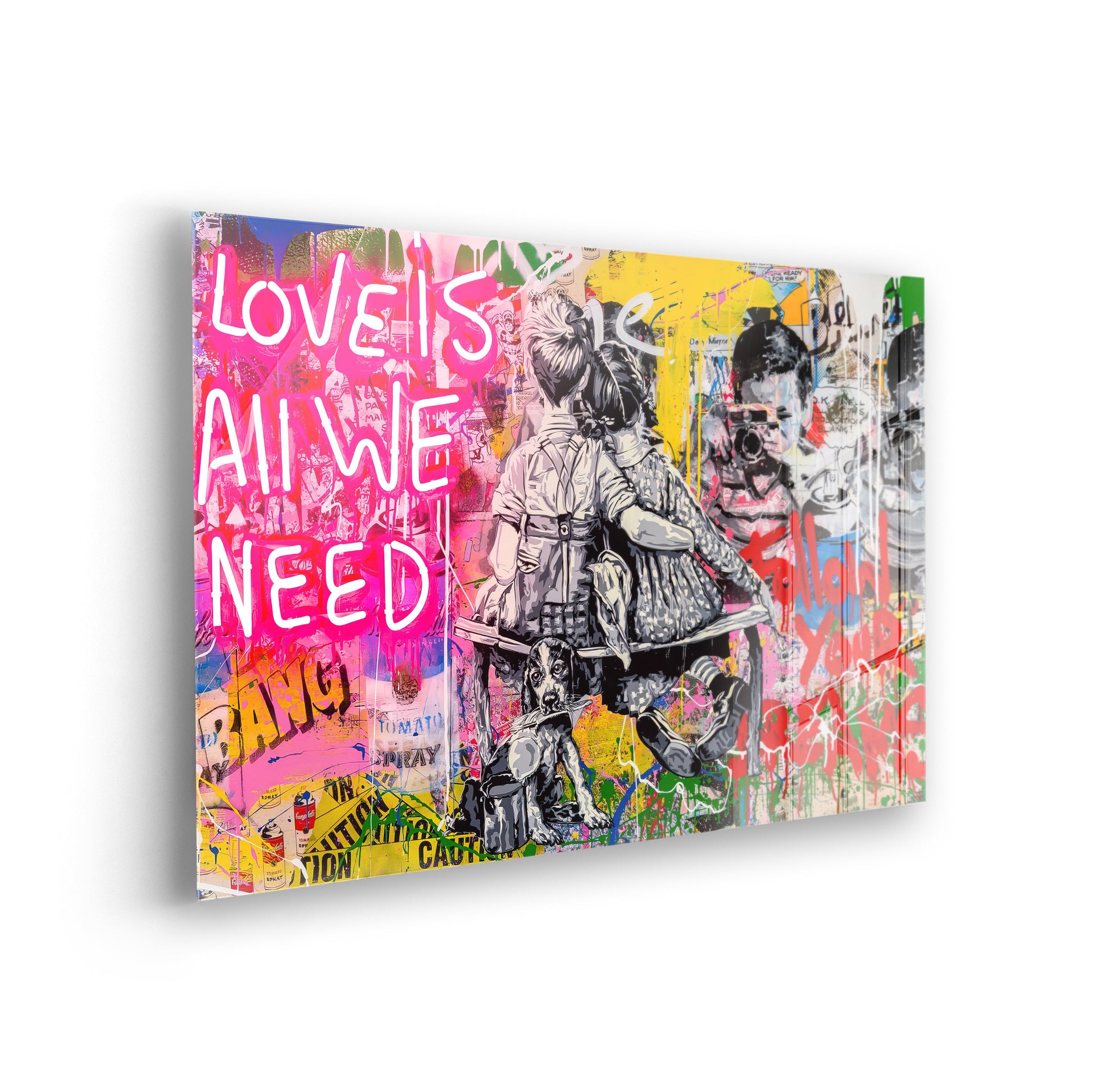 Love is all we need No.1 - Stilvolle Pop Art Bilder als Acrylglas-Wandbild