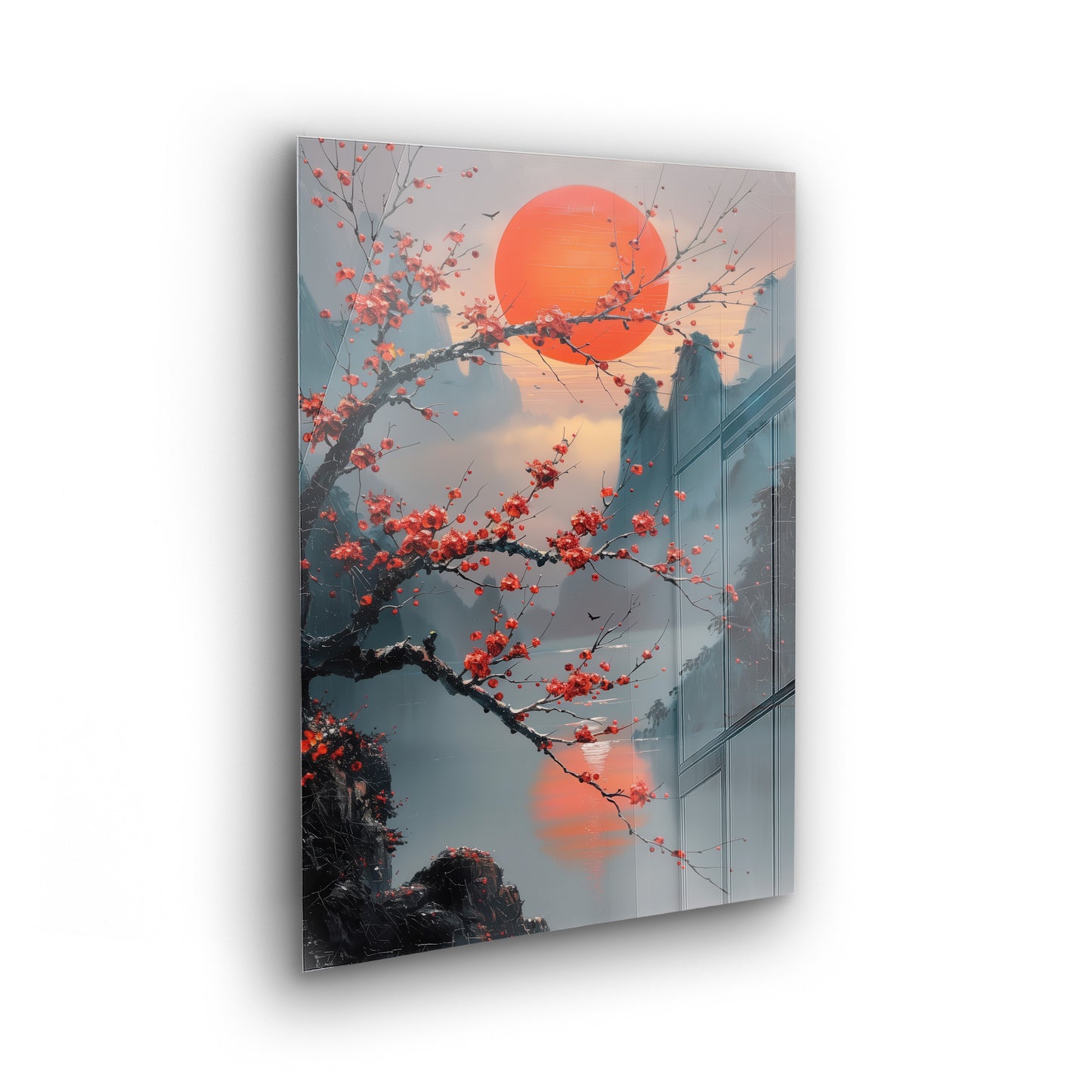 Cherry Branches in Light - Asiatische Kunst auf Acrylglas