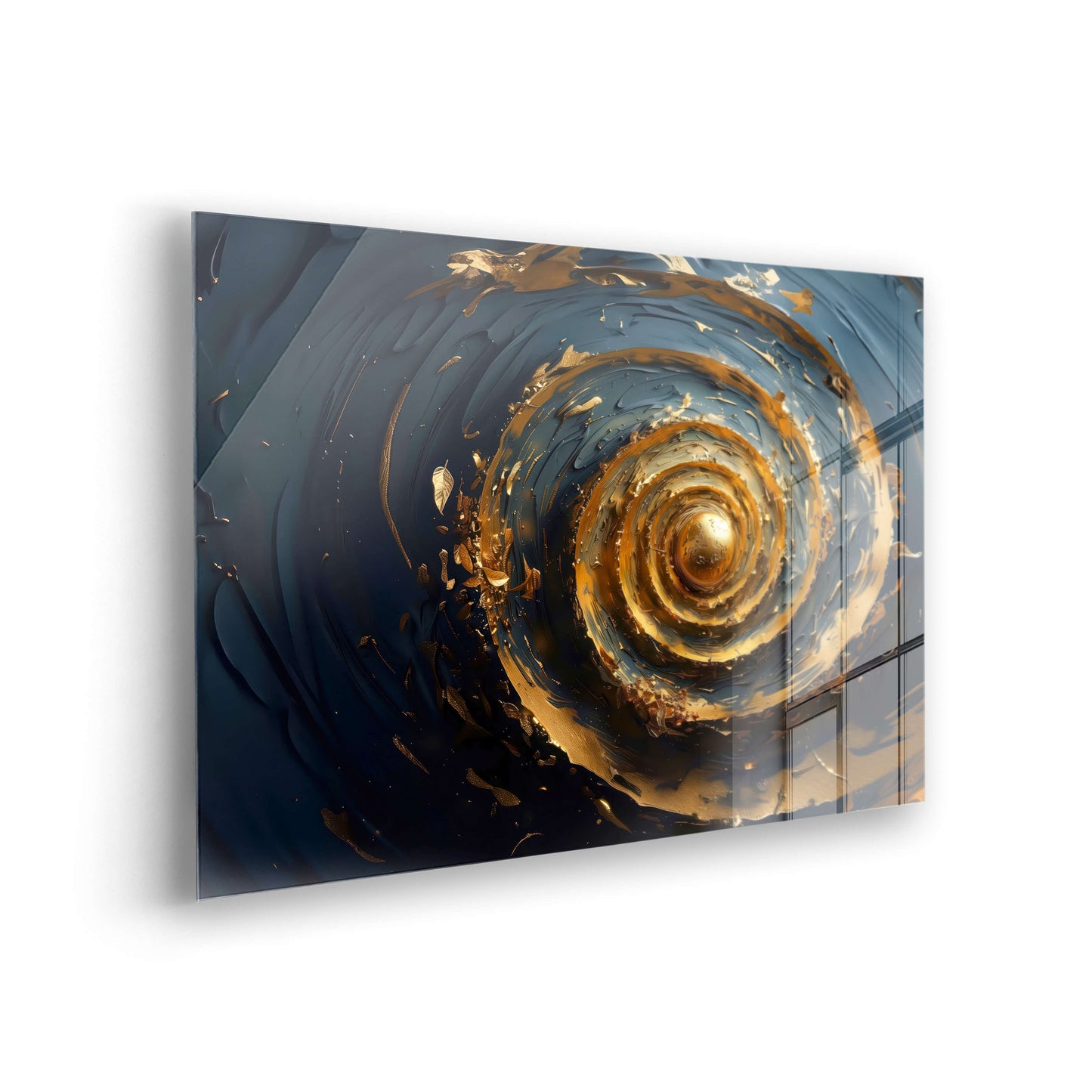 Golden Swirl - Stilvolle Goldene Bilder als Acrylglas-Wandbild