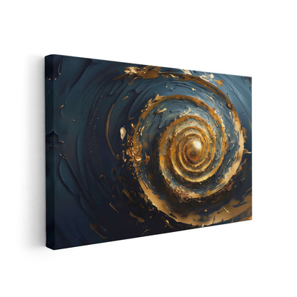 Golden Swirl - Hochwertige Goldene Bilder auf Leinwand