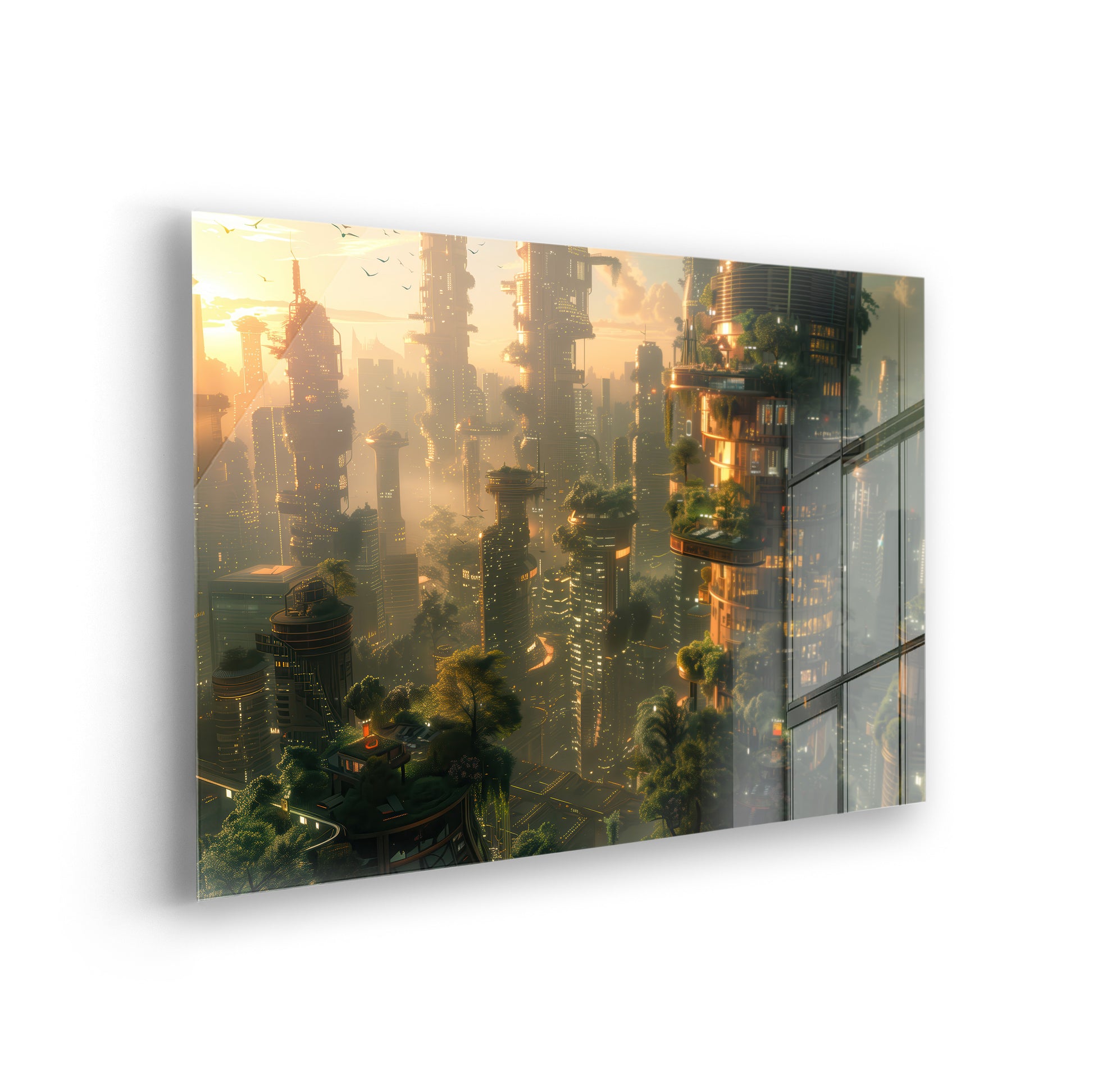 The City of Floating Gardens - Elegante Landschaftsbilder als Acrylglas-Wandbild