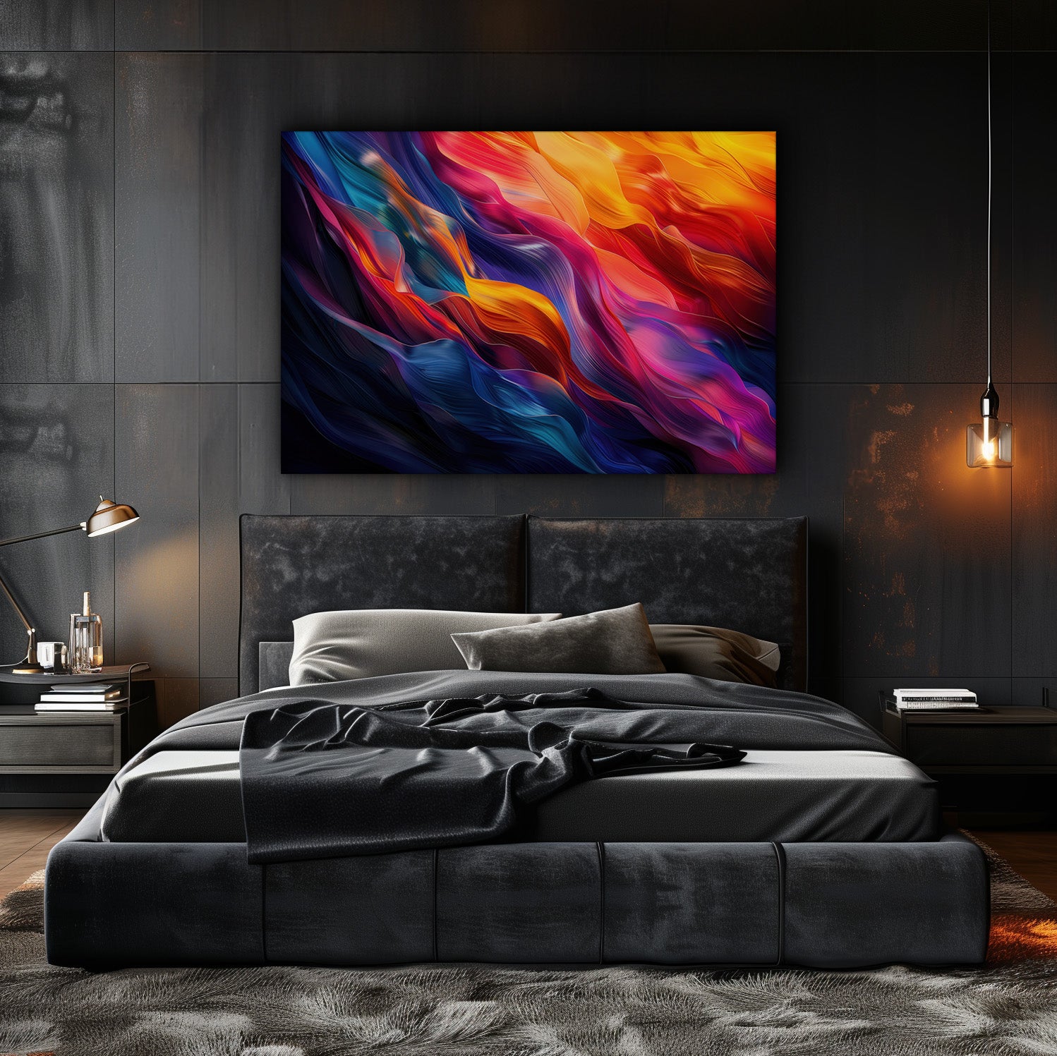 Vibrant Motion - Premium Wandbild in moderner Wohnumgebung