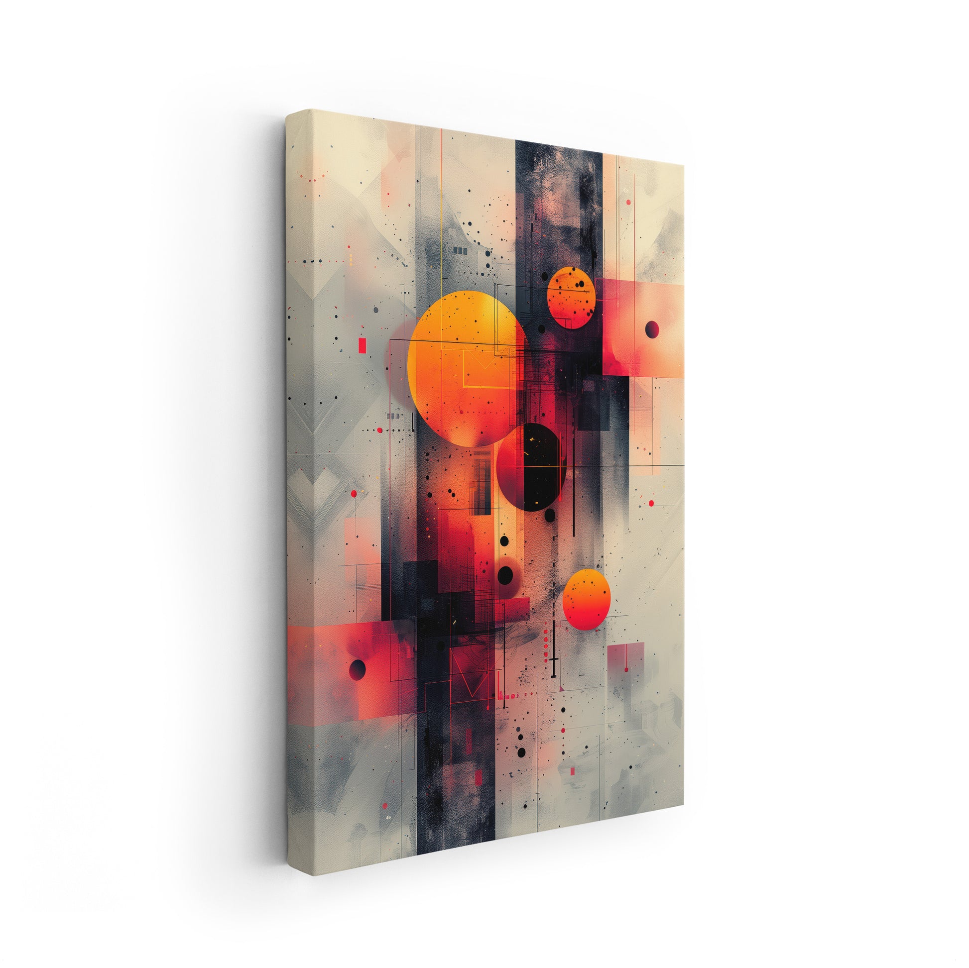 Abstract Spheres - Abstrakte digitale Kunst auf Leinwand