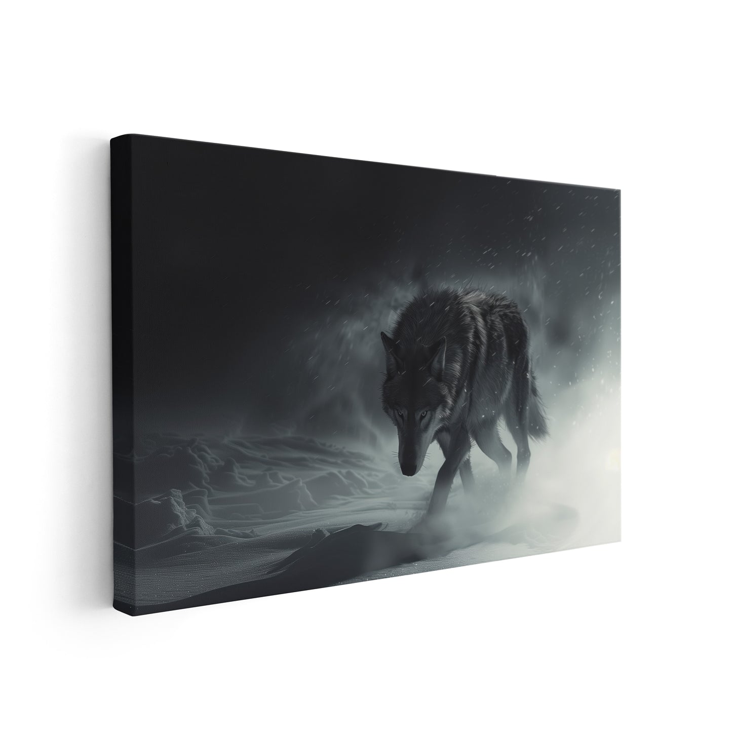 Wolf in Snow-Wall Art AI