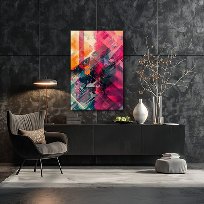 Abstract Diversity - Premium Wandbild in moderner Wohnumgebung