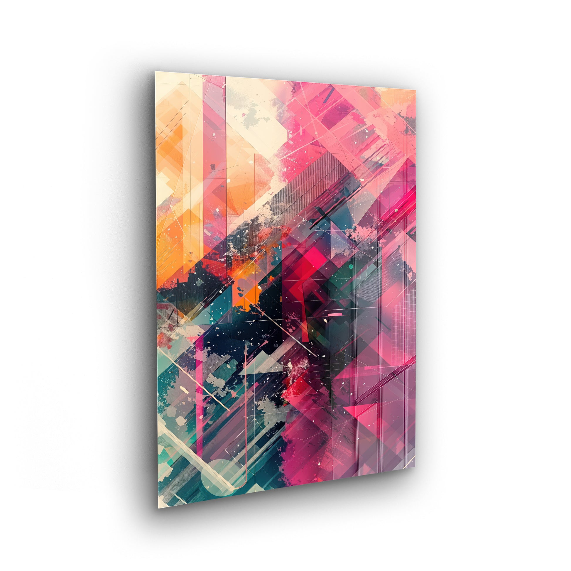 Abstract Diversity - Abstrakte digitale Kunst auf Acrylglas Wandbild