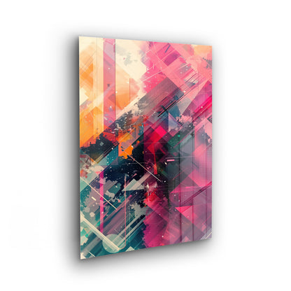 Abstract Diversity - Abstrakte digitale Kunst auf Acrylglas Wandbild