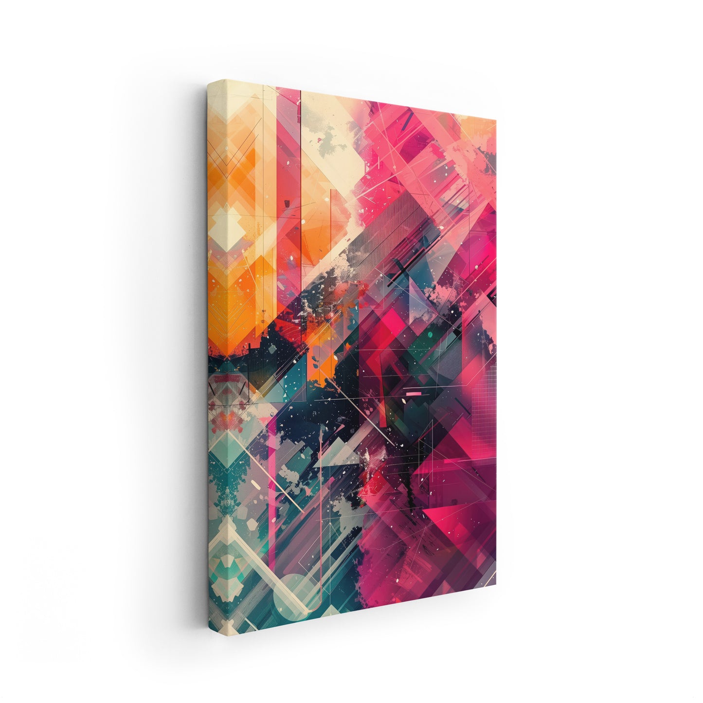 Abstract Diversity - Abstrakte digitale Kunst auf Leinwand