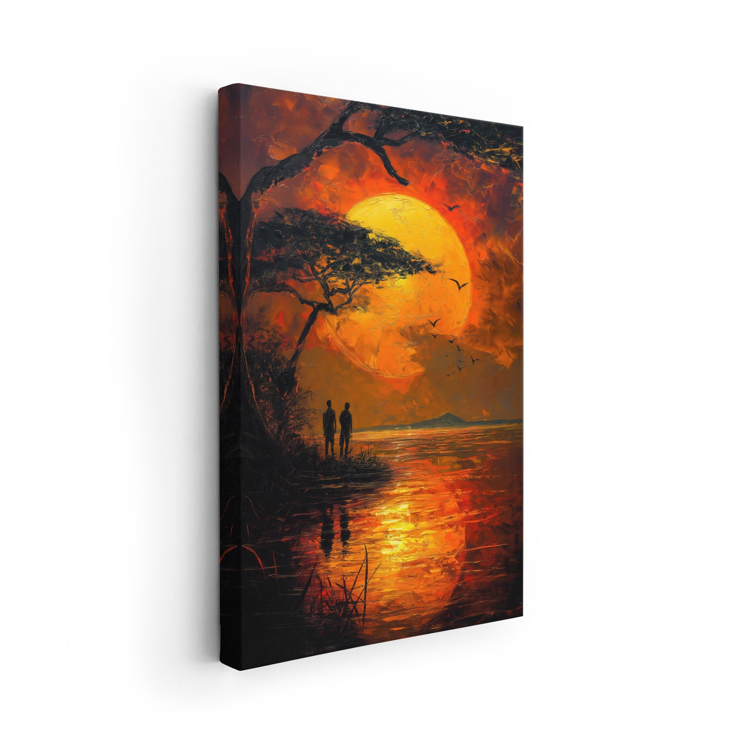 Evening Walk - Afrikanische Kunst auf hochwertiger Leinwand