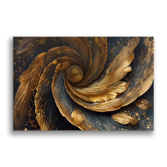 Golden Vortex-Wall Art AI