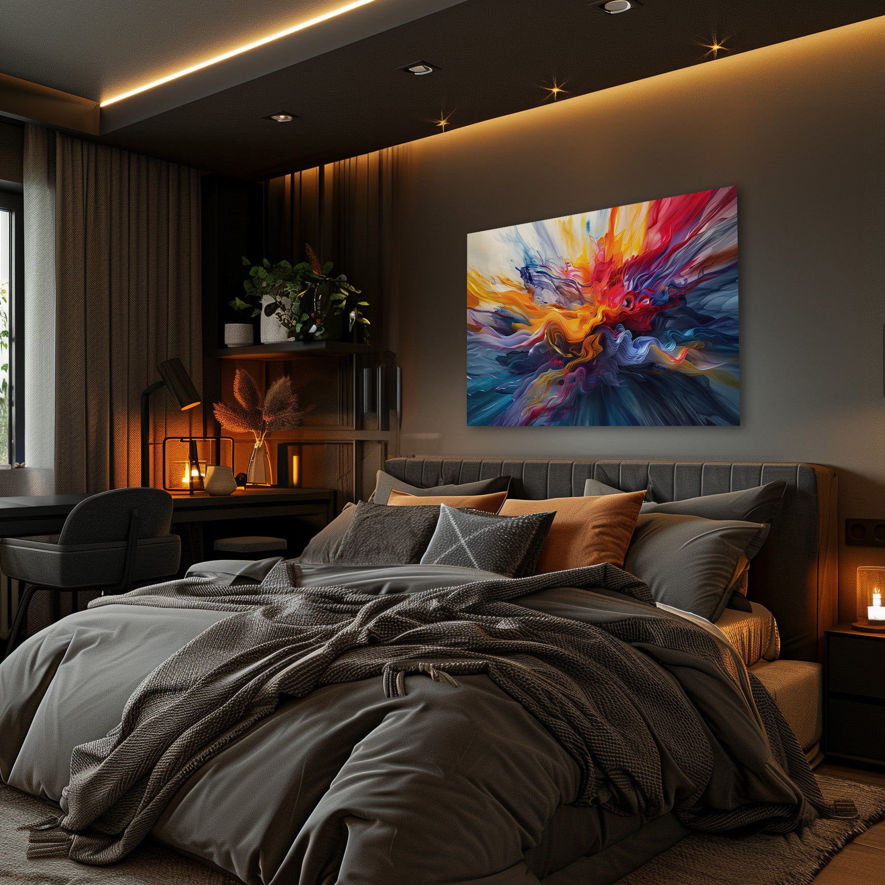 Energy of Colors - Hochwertige Wandkunst in stilvollem Interieur