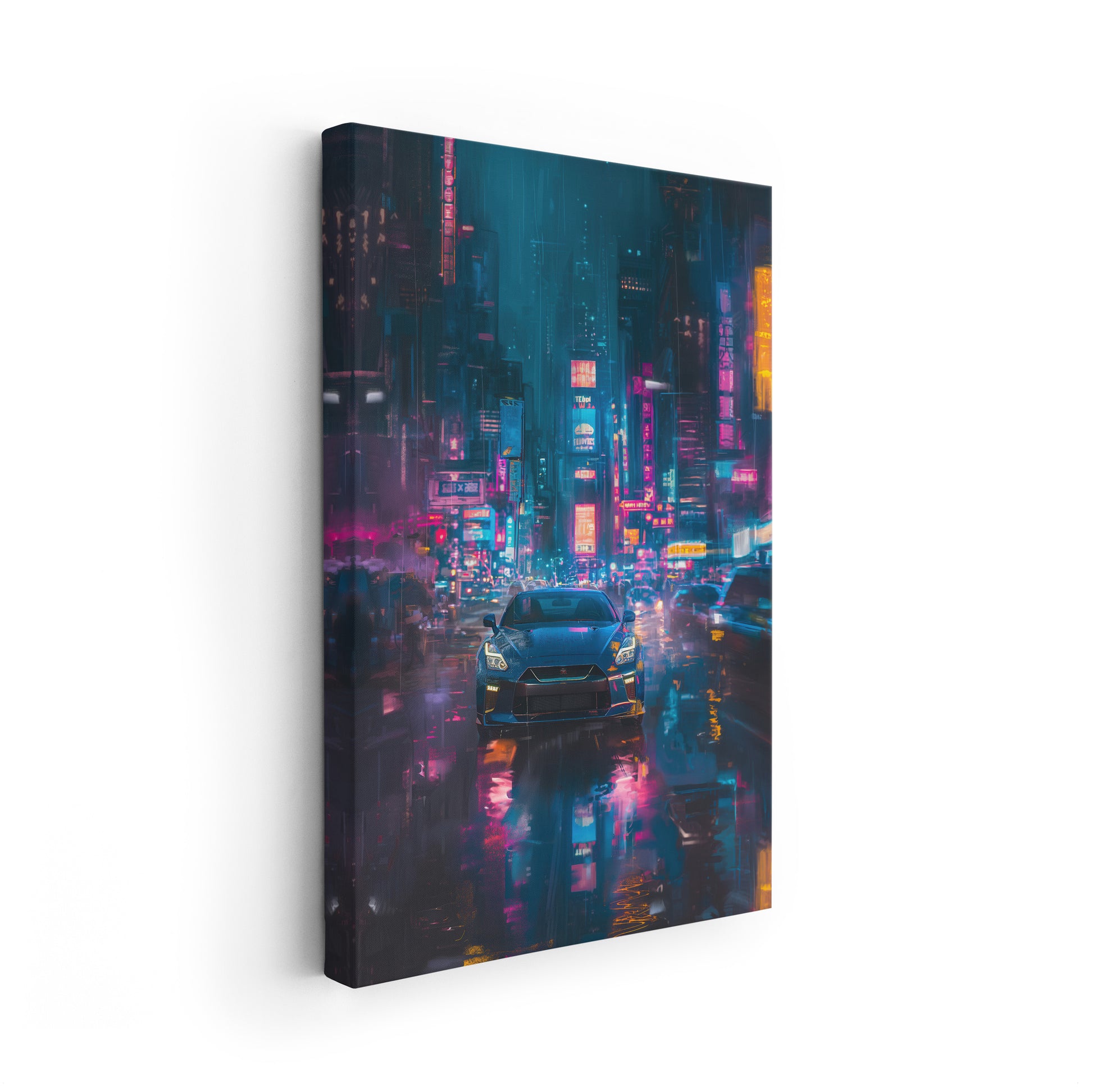 City Lights - Premium Leinwand-Wandbild als asiatische Kunst