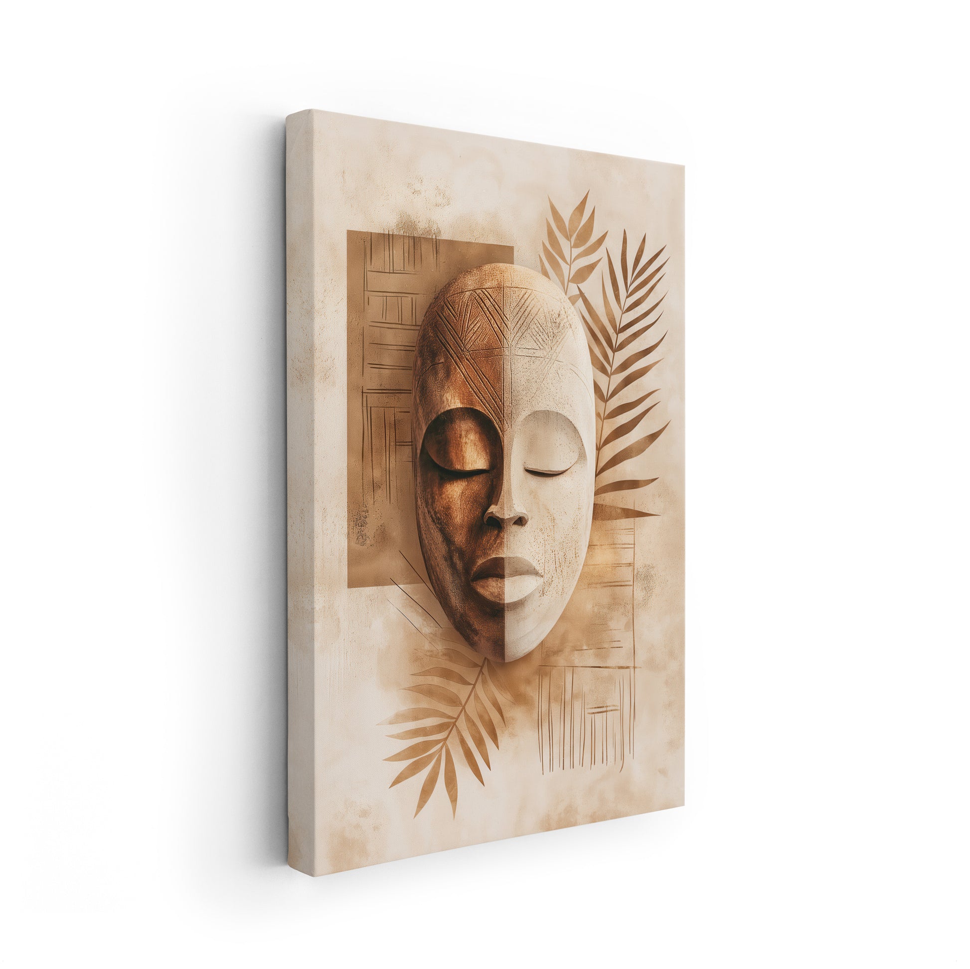 Face of Ancestors No. 2 - Afrikanische Kunst auf hochwertiger Leinwand