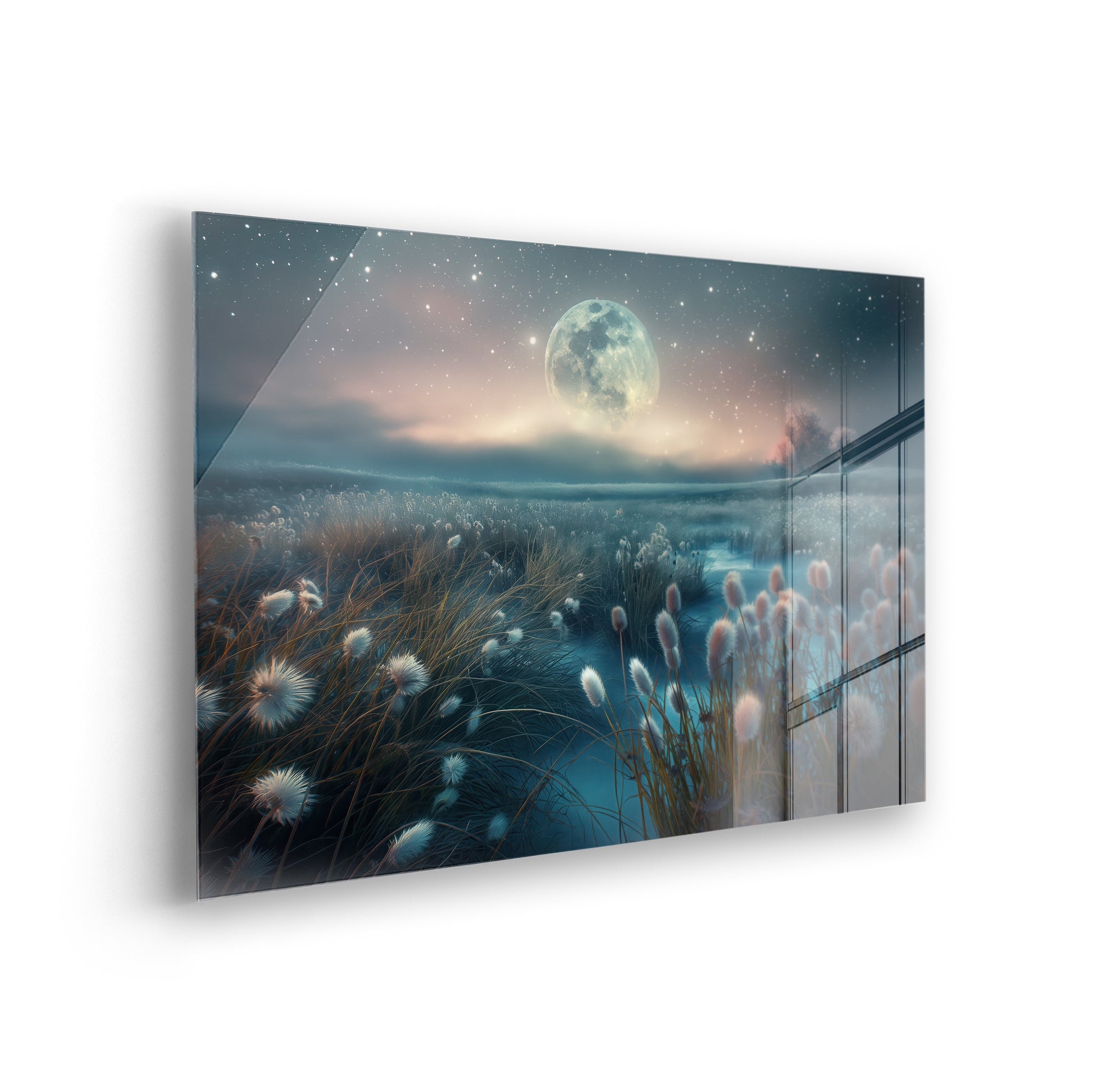 Moonlit Meadow - Elegante Landschaftsbilder als Acrylglas-Wandbild