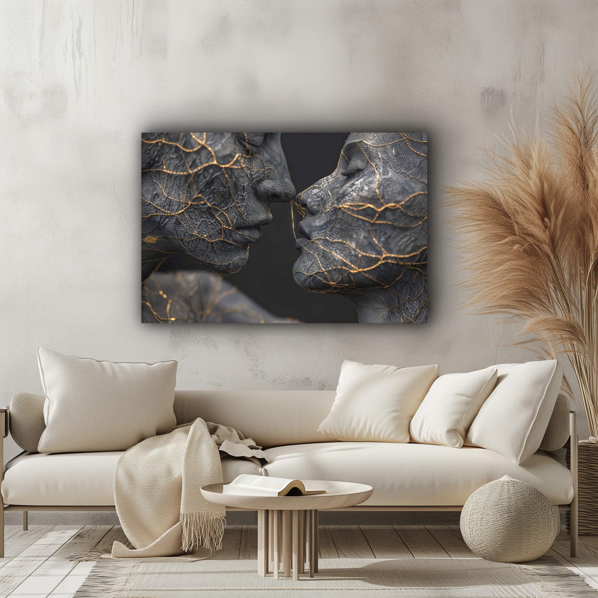 Entwined Souls - Wandbild in moderner Wohnumgebung