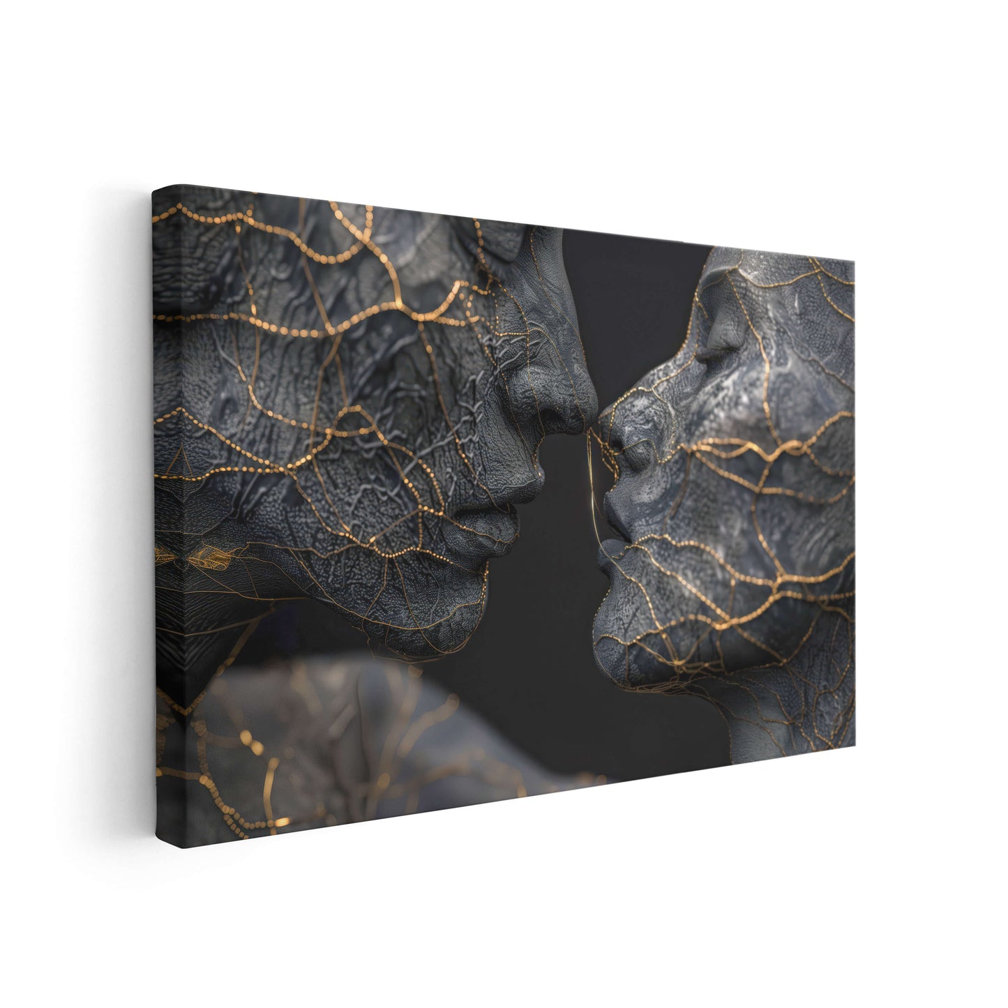 Entwined Souls - Hochwertige Goldene Bilder auf Leinwand