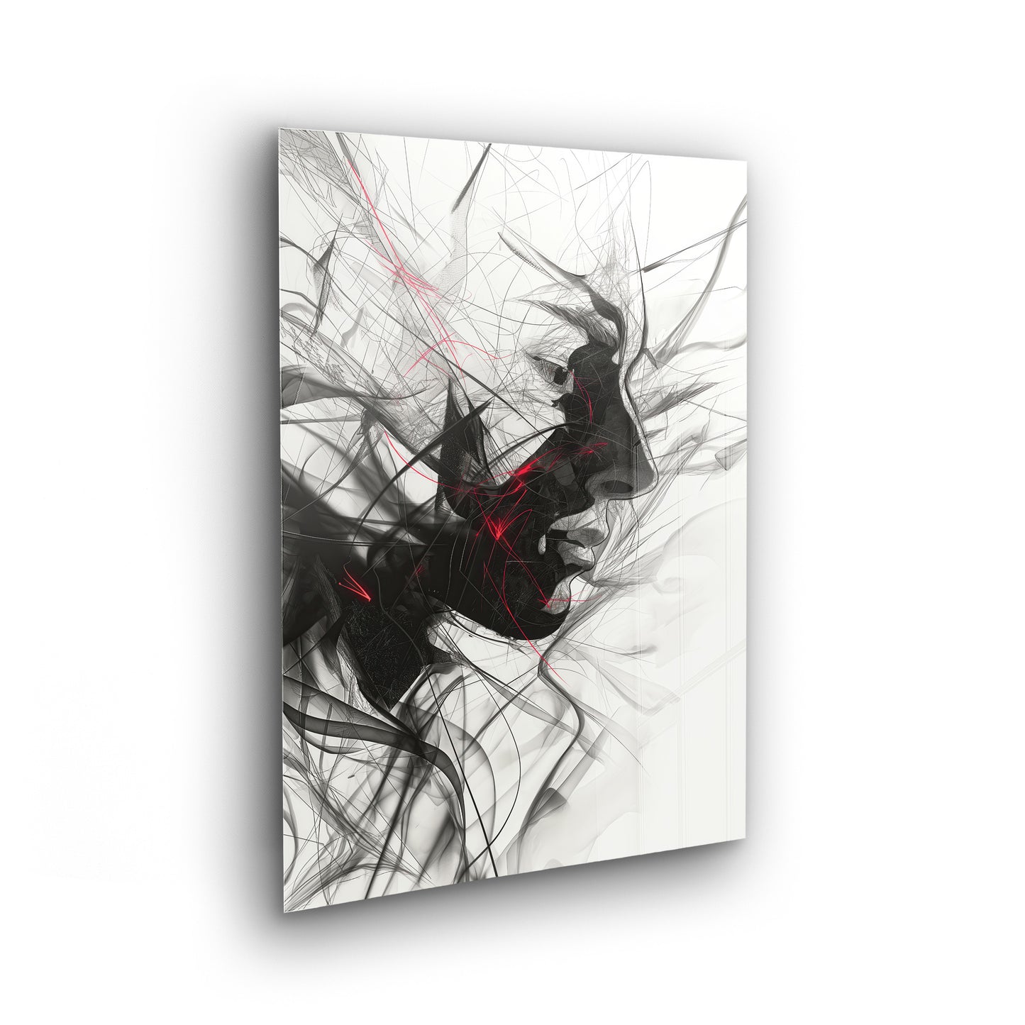 Interwoven Soul - Abstrakte digitale Kunst auf Acrylglas Wandbild