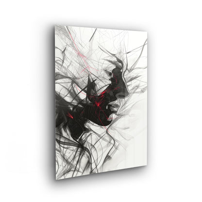 Interwoven Soul - Abstrakte digitale Kunst auf Acrylglas Wandbild