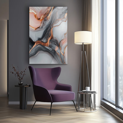 Shimmering Path No. 1 - hochwertiges Wandbild in minimalistischer Inneneinrichtung
